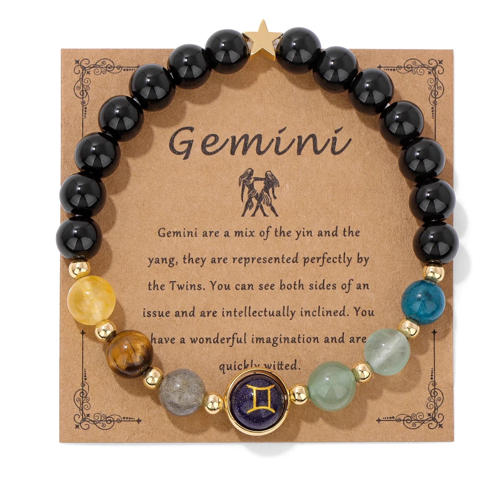 Obsidian Tiger Eye Zodiac Bracelet Balance