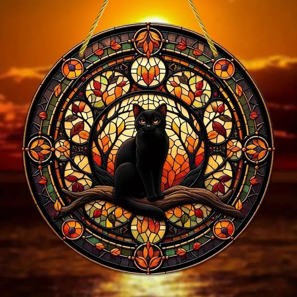 Black Cat Moonlight Suncatcher By Tinkers Spiritual Aura