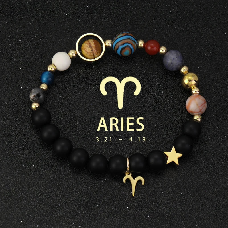 Planet Bracelet Eight Planets Stones Zodiac Signs Gift