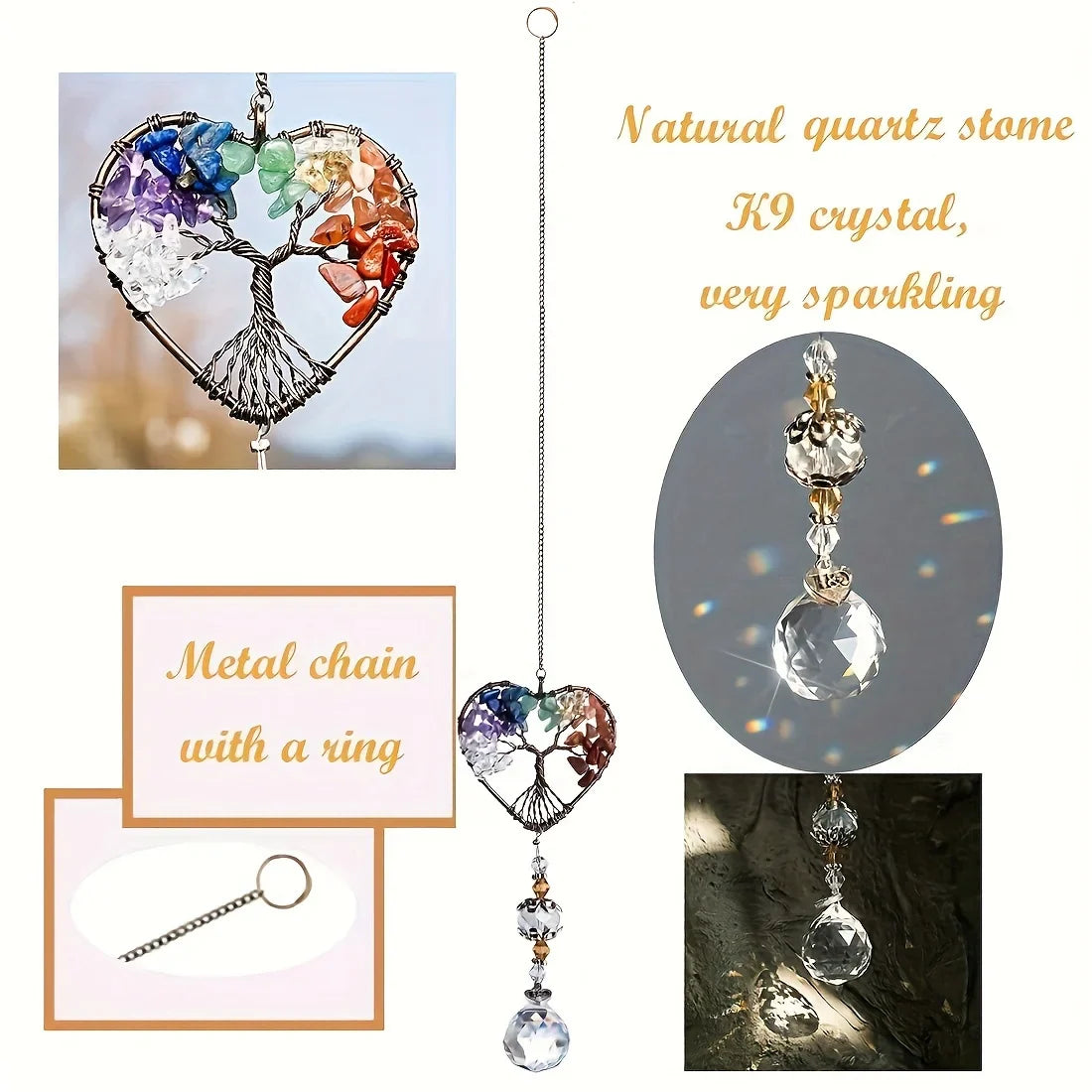 Rainbow Crystal Tree Of Life Suncatcher