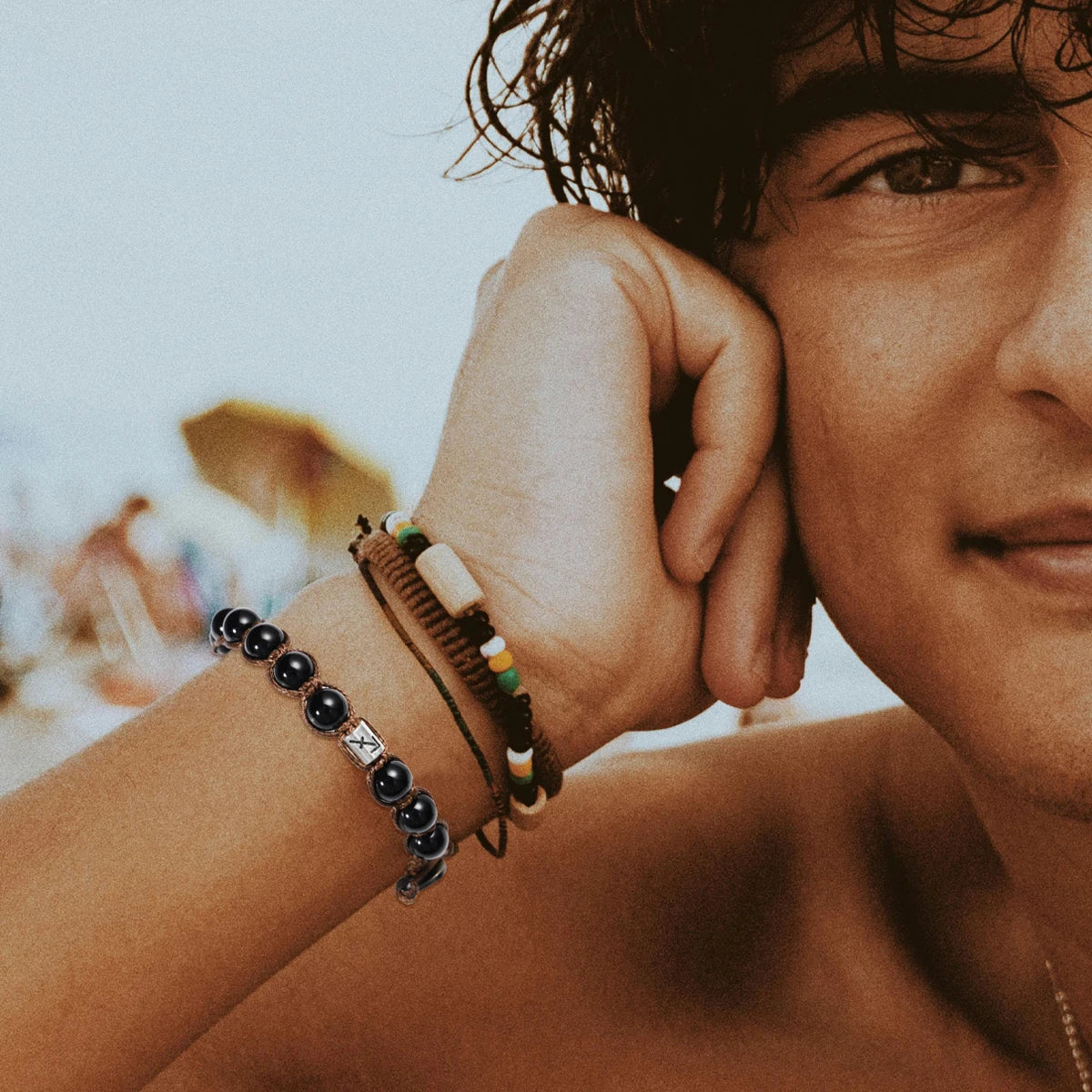 Obsidian 12 Zodiac Bracelet - Protection Energy