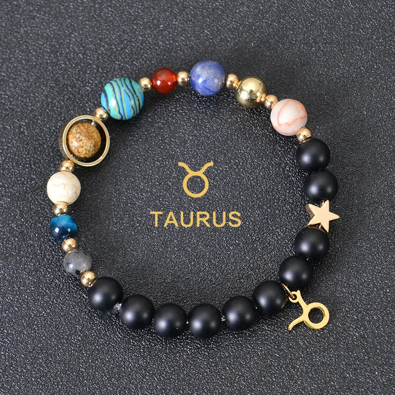 Handcrafted Natural Crystal Zodiac Bracelet For Women