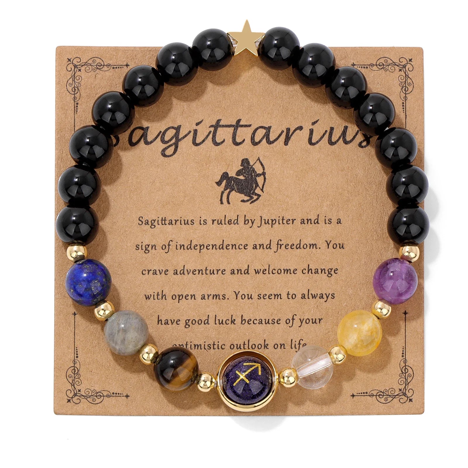 Obsidian Tiger Eye Zodiac Bracelet Balance