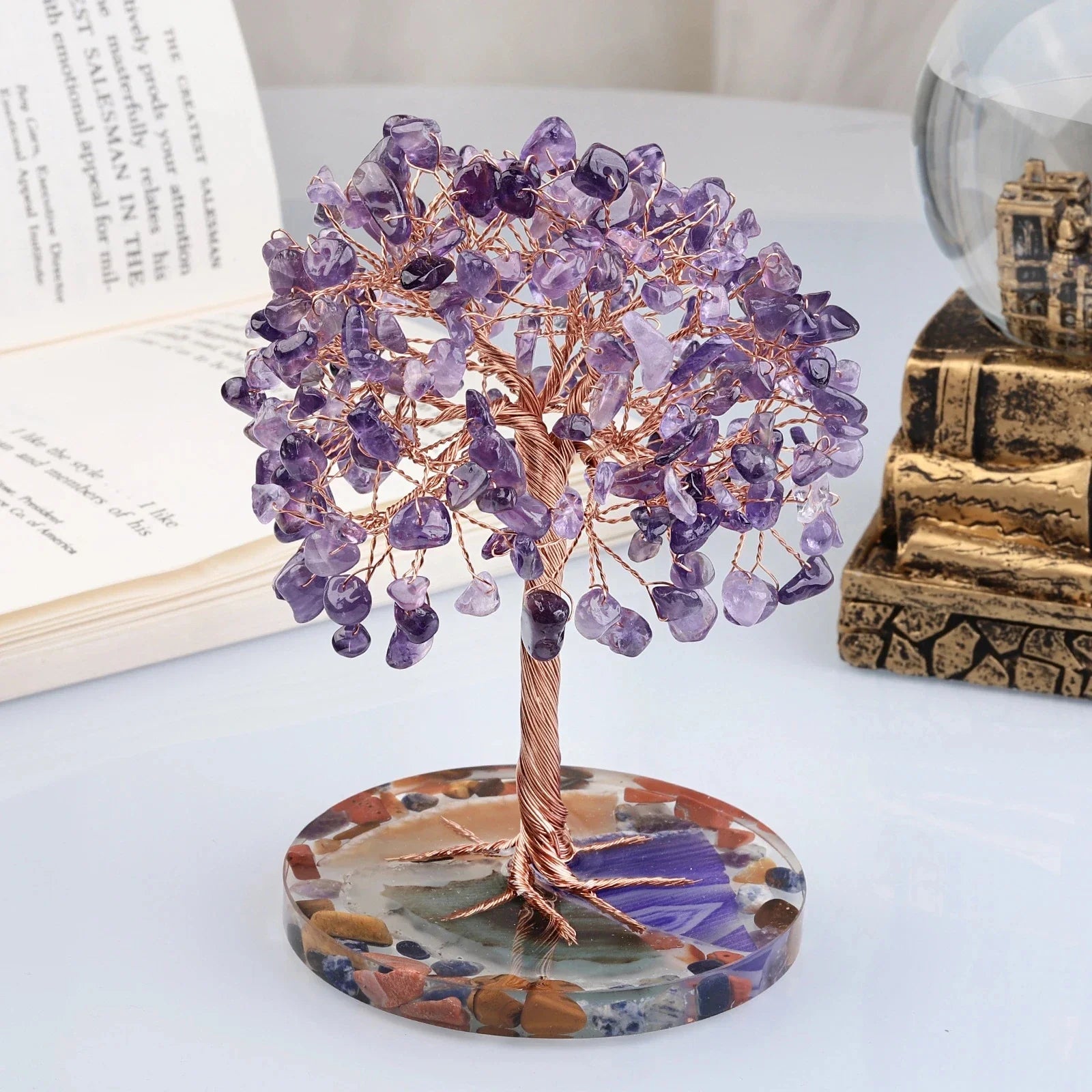 Natural Handcrafted Crystal Money Tree