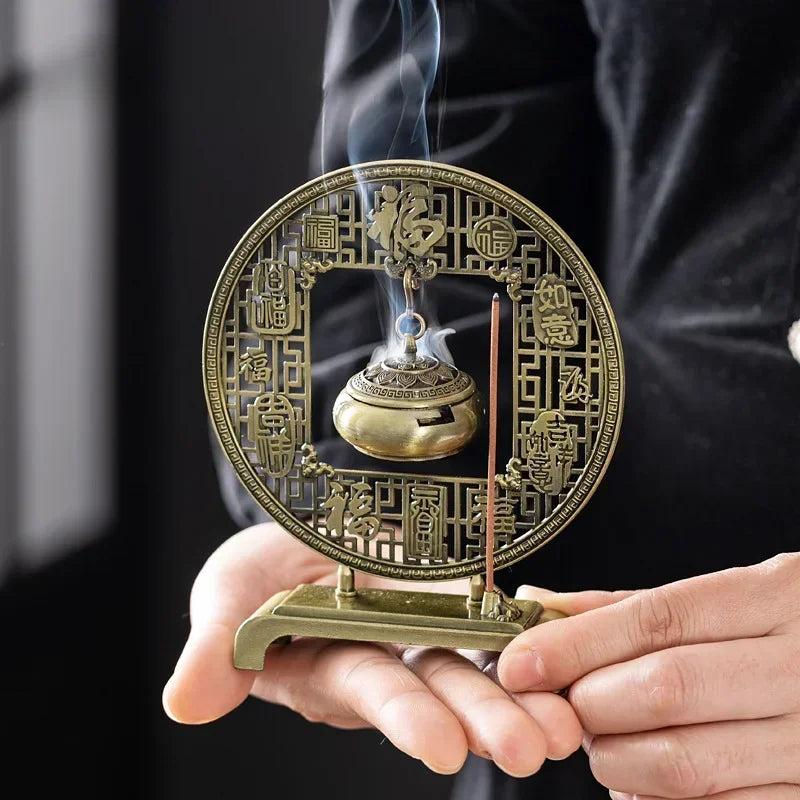 Five Blessings Incense Burner Sandalwood Taoist Ornaments