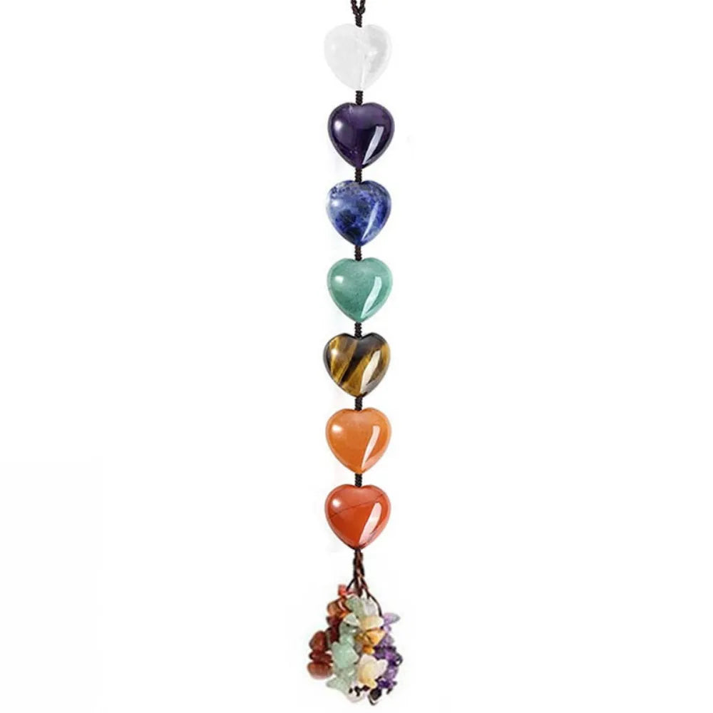 7 Chakras Crystal Hanging Ornament Car Pendant Handmade
