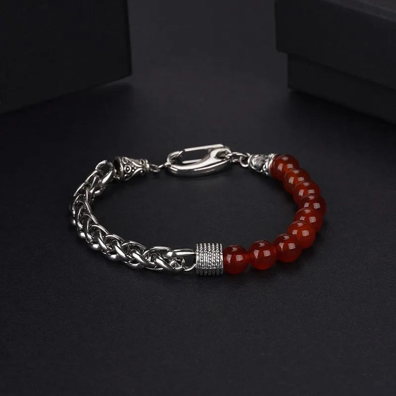 Stainless Steel Chain Bracelet Tiger Eye Elite
