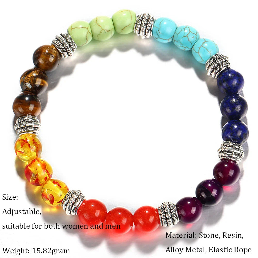 Handcrafted 7 Chakra Bracelet Healing for Men
