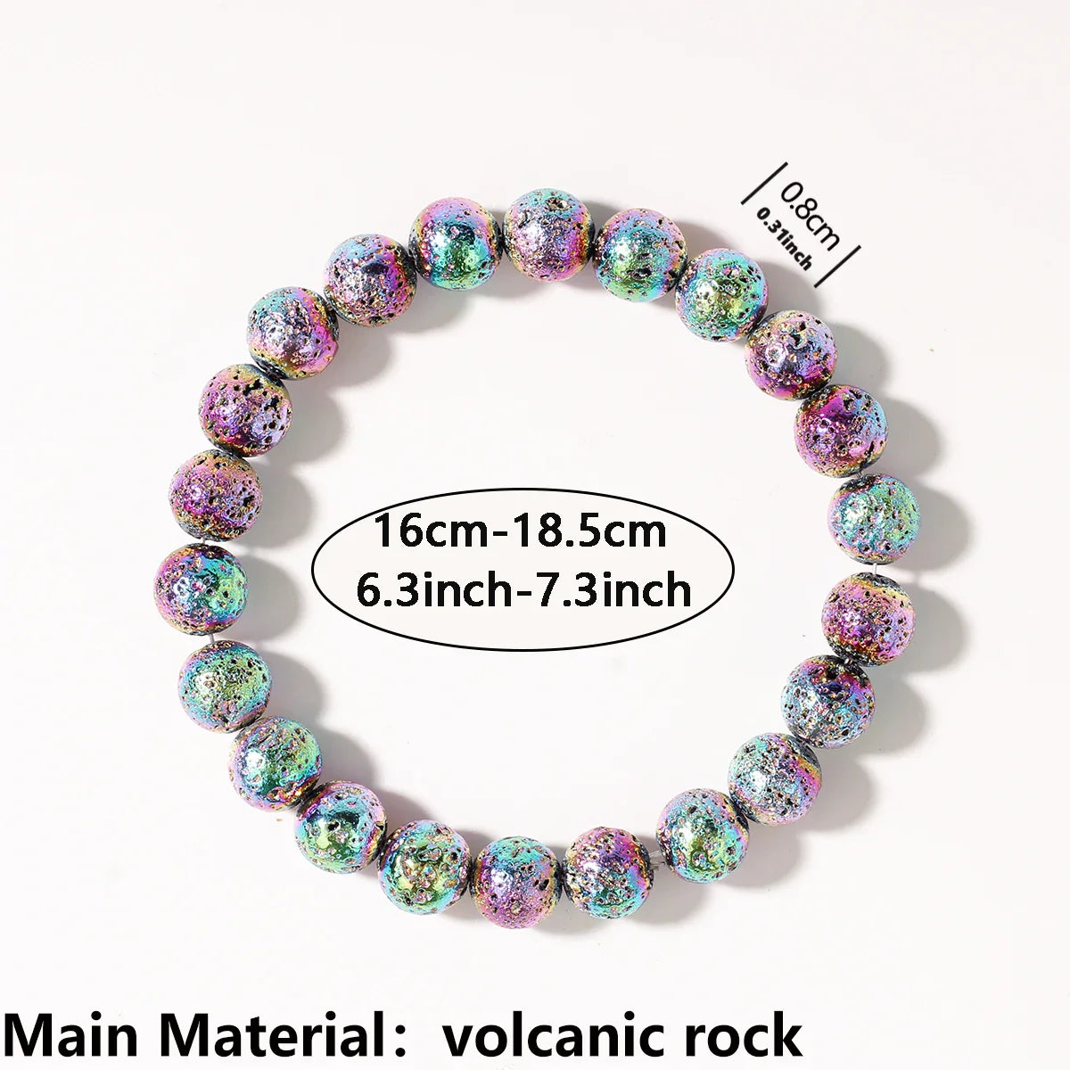 Handcrafted Volcanic Stone Bracelet for Balance and Protection