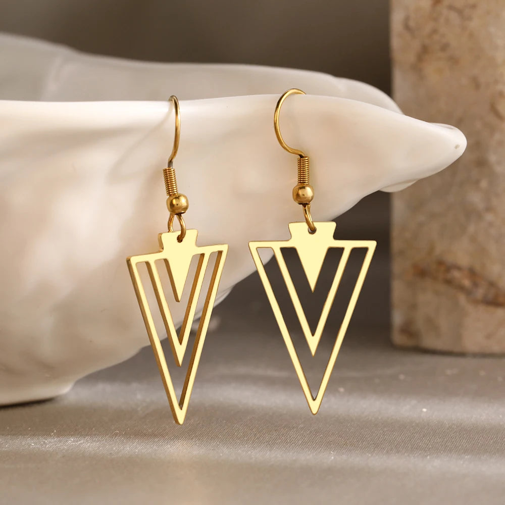 Triangular Statement Earrings