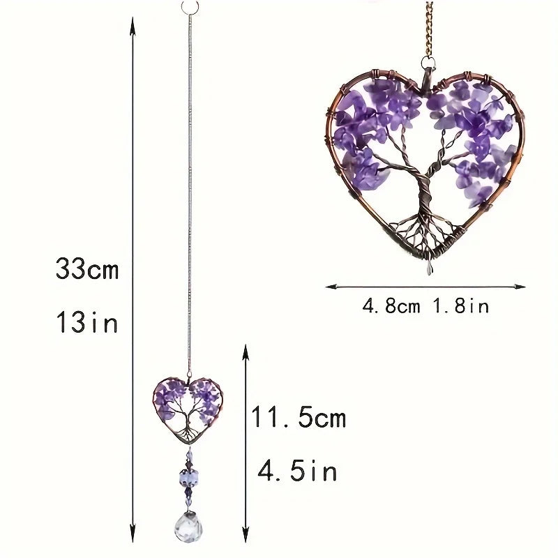 Rainbow Crystal Tree Of Life Suncatcher By Tinkers Energy