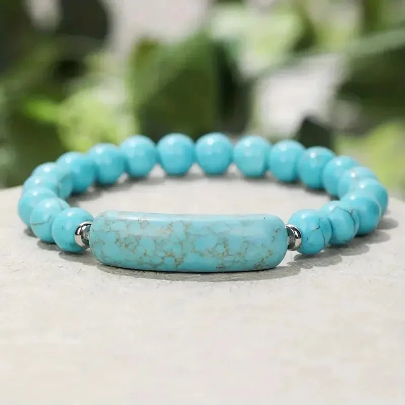 Turquoise Malachite Bracelet Unisex Balance