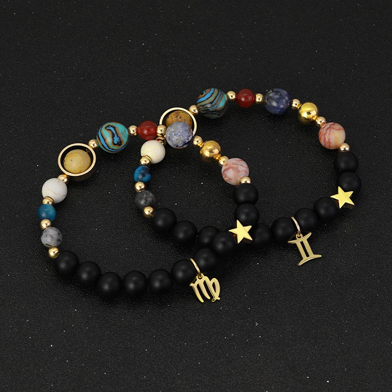 Planet Bracelet Eight Planets Stones Zodiac Signs Gift