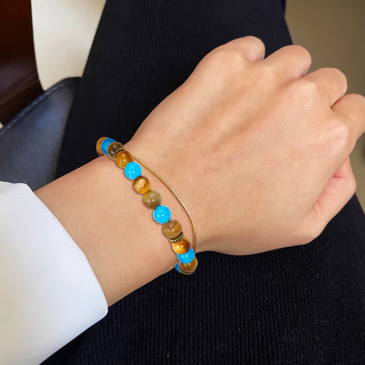 Protection Stone Bracelet Citrine Tiger Eye Elite