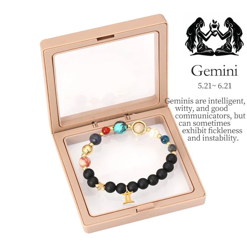 Planet Bracelet Eight Planets Stones Zodiac Signs Gift