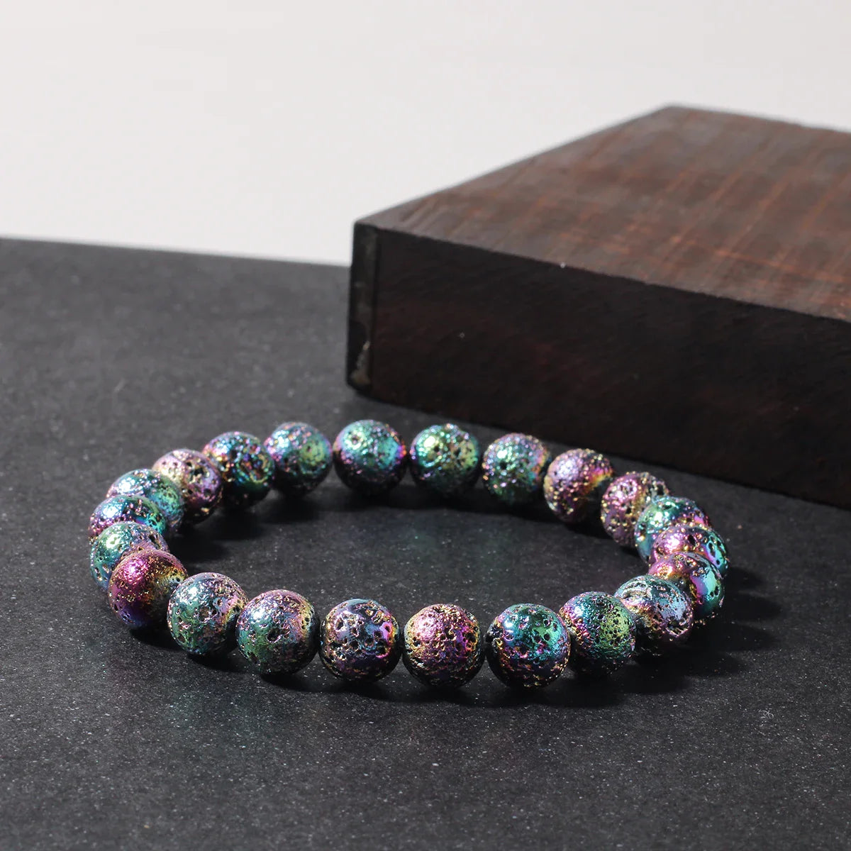 Handcrafted Volcanic Stone Bracelet for Balance and Protection