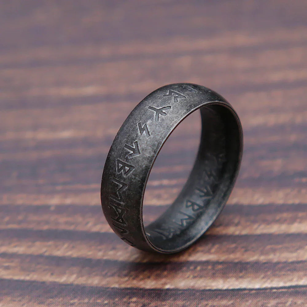 Retro Viking Rune Ring Unisex 316L Stainless Steel Odin