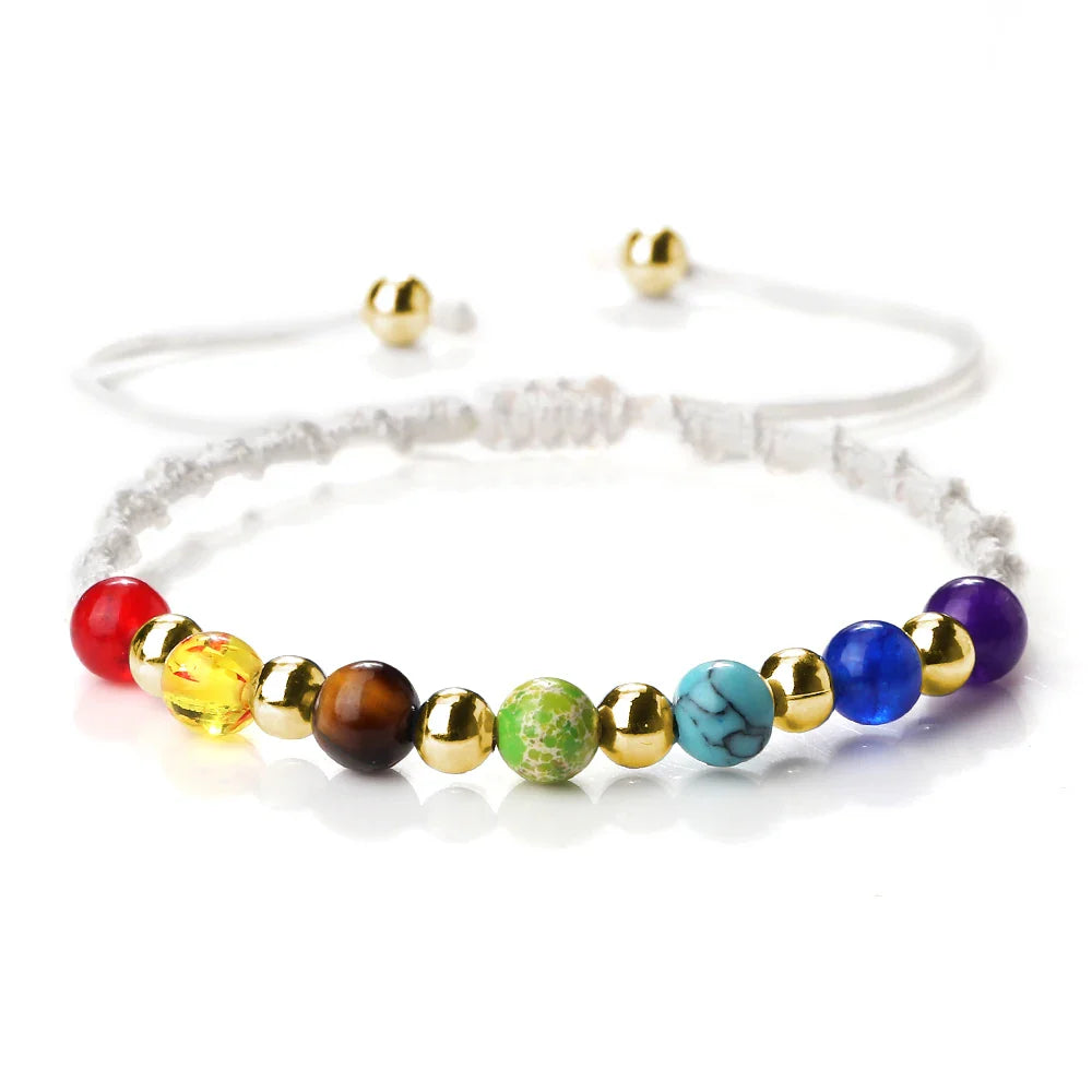 7 Chakra Gemstone Bracelet For Balance Unisex