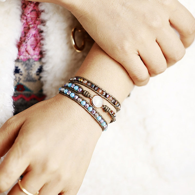 Hematite & Crystal Opal Bracelet