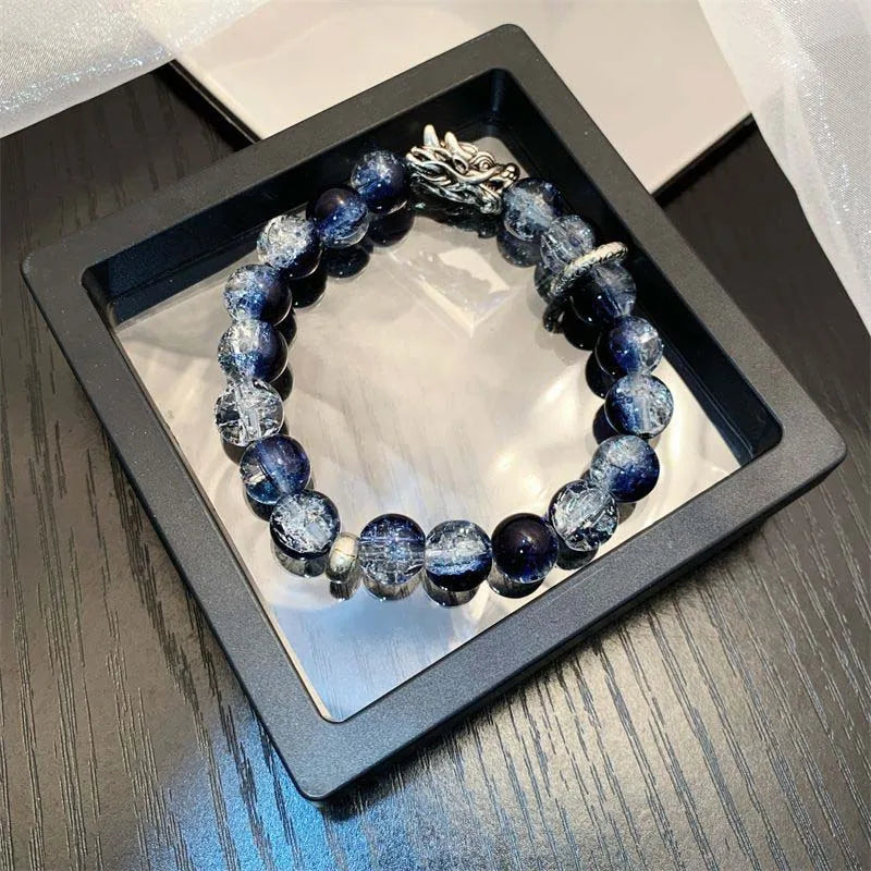 Blue Crystal Dragon Bracelet - for Balance