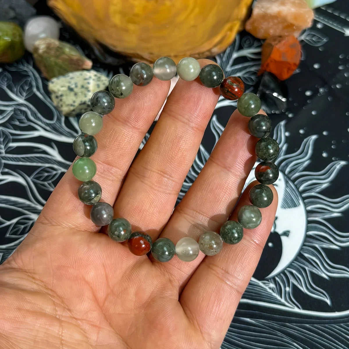 Handcrafted Bloodstone Bracelet - Protection