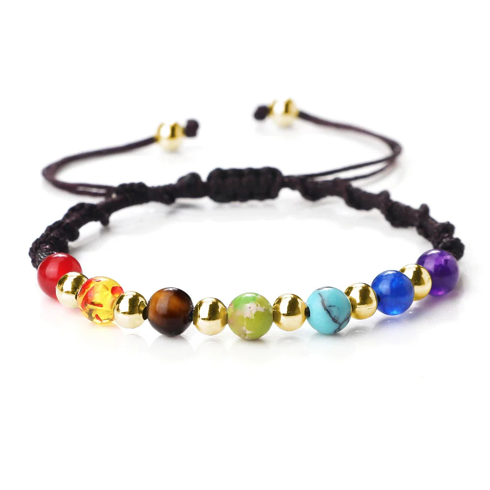 7 Chakra Gemstone Bracelet For Balance Unisex