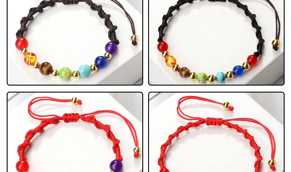7 Chakra Gemstone Bracelet For Balance Unisex