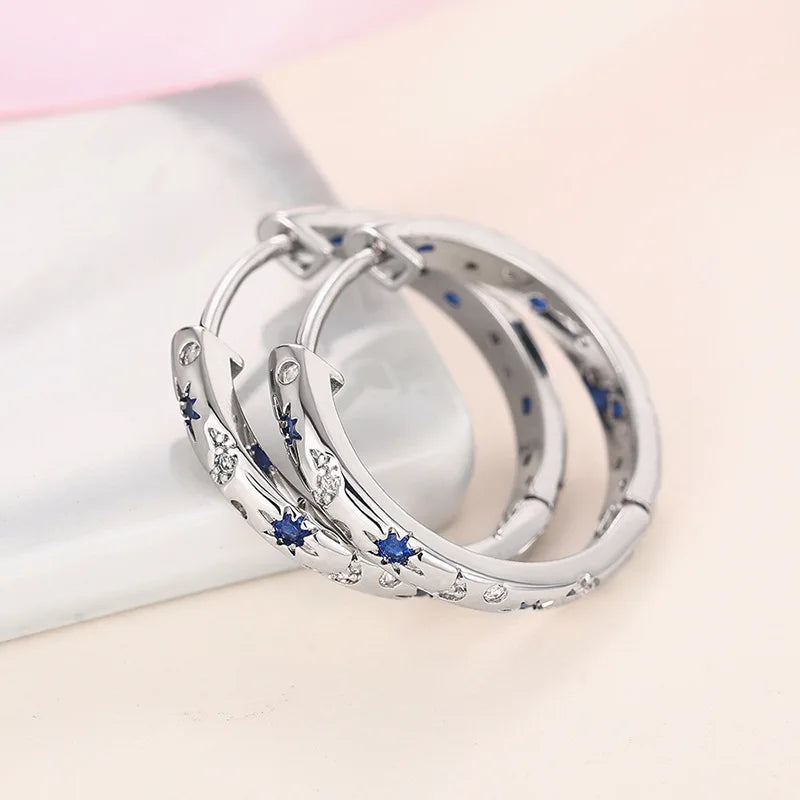 Sun And Moon Hoop Earrings