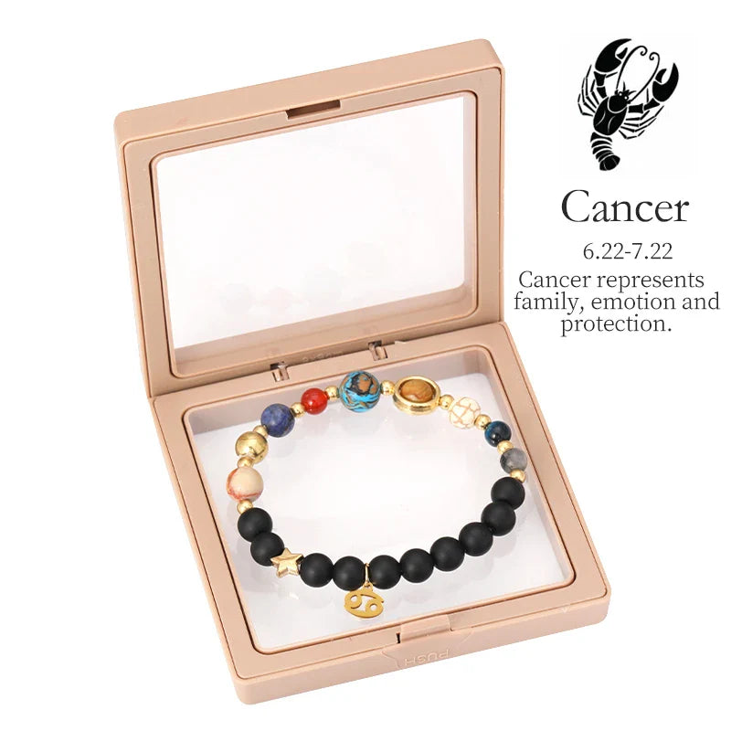Planet Bracelet Eight Planets Stones Zodiac Signs Gift