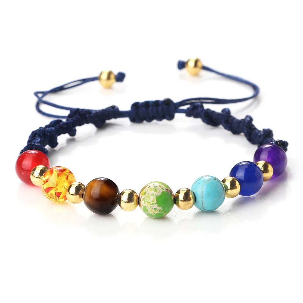 7 Chakra Gemstone Bracelet For Balance Unisex