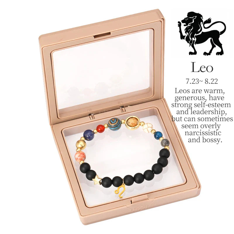 Planet Bracelet Eight Planets Stones Zodiac Signs Gift