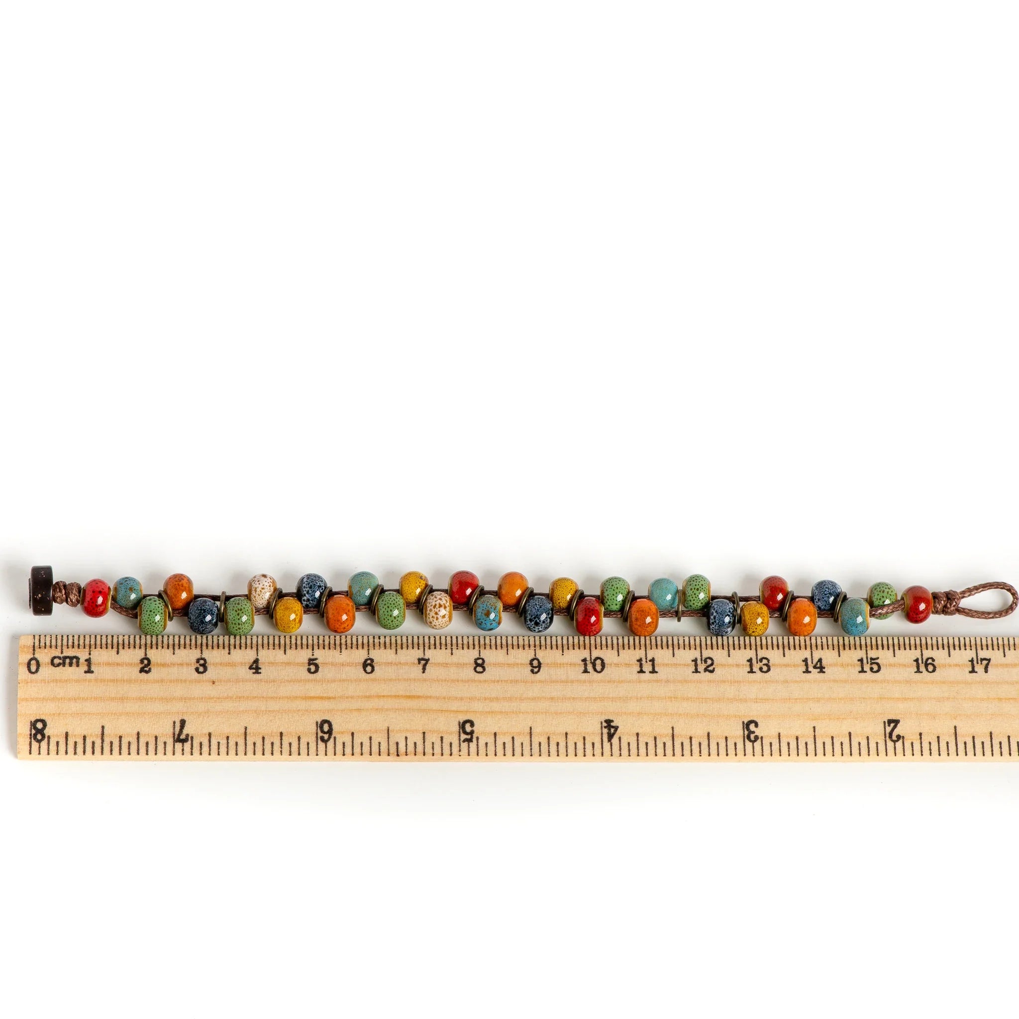 Vintage Ceramic Bead Bracelet Small Wrist Exclusive