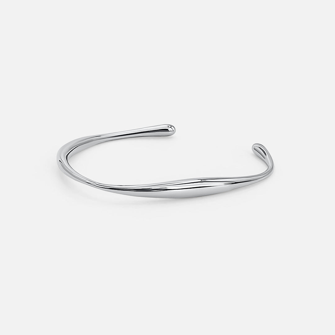 STAINLESS STEEL CURVED BRACELET