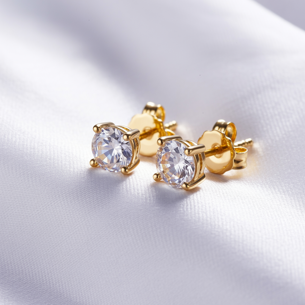 Pure Sparkle, Everyday Elegance Diamond-Style Stud Earrings