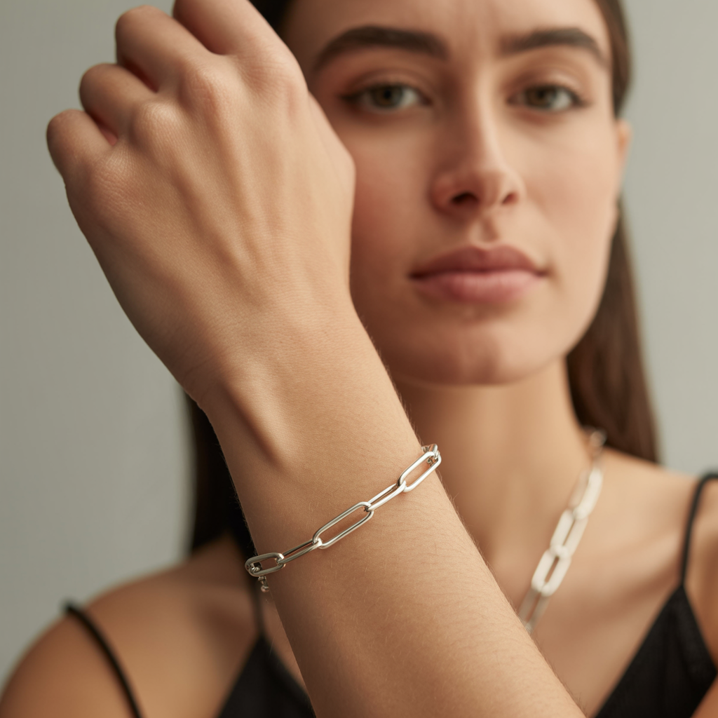 Minimal, Modern, Perfectly Versatile Paperclip Chain Bracelet