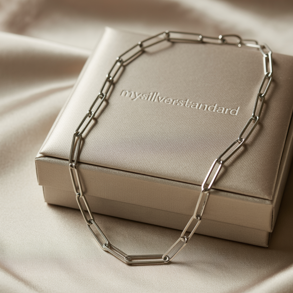 Modern Minimalism, Everyday Style Paperclip Chain Necklace