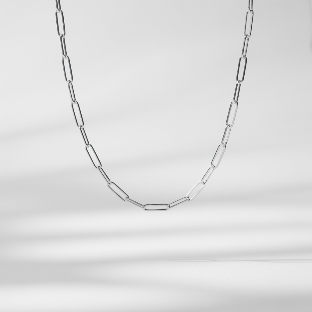 Modern Minimalism, Everyday Style Paperclip Chain Necklace