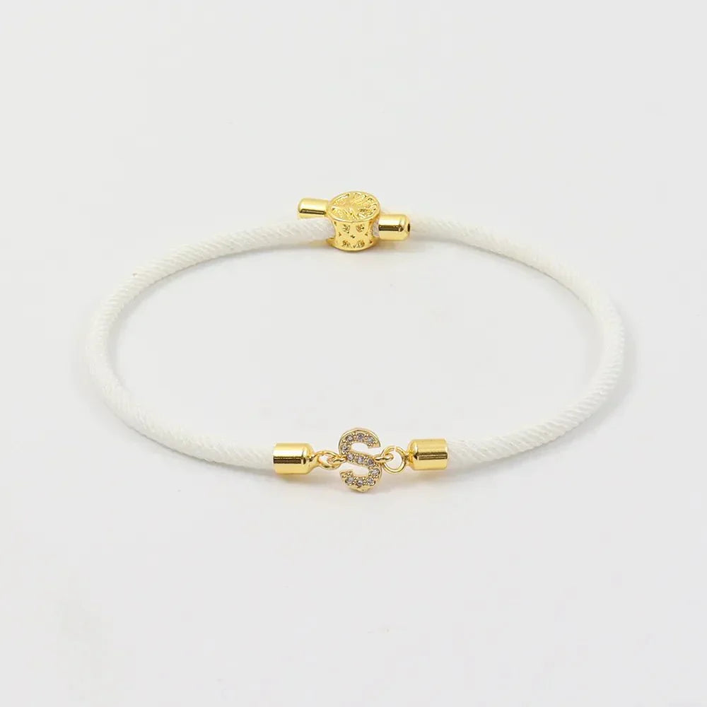 Personalized Unity Diamond Initial Bracelet