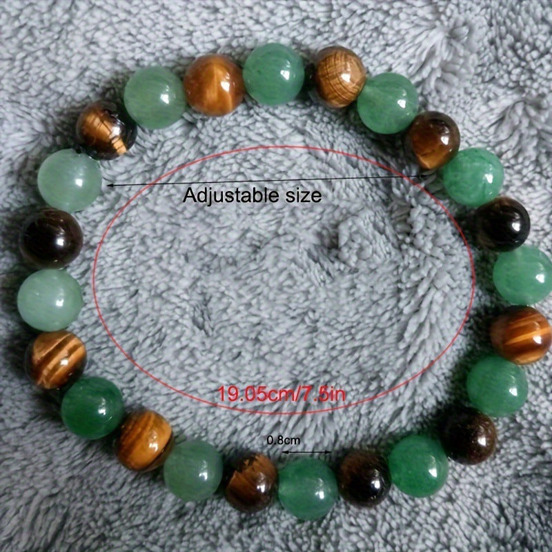 Tiger Eye Beaded Bracelet 8mm Unisex Elegance Collection