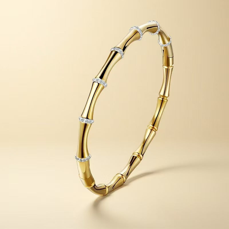 Stainless Steel Colorfast Bamboo Bracelet Limited