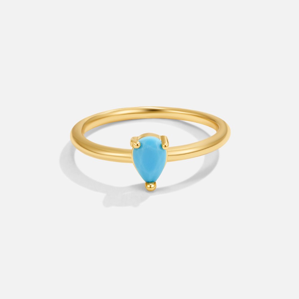 Birthstone Teardrop Ring