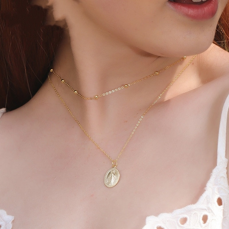 Natural Onyx Cameo Necklace For Women