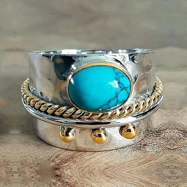 Turquoise Wide Vintage Ring