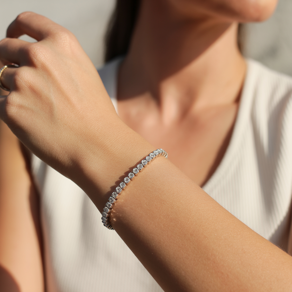 Timeless Brilliance Round Cut Tennis Bracelet