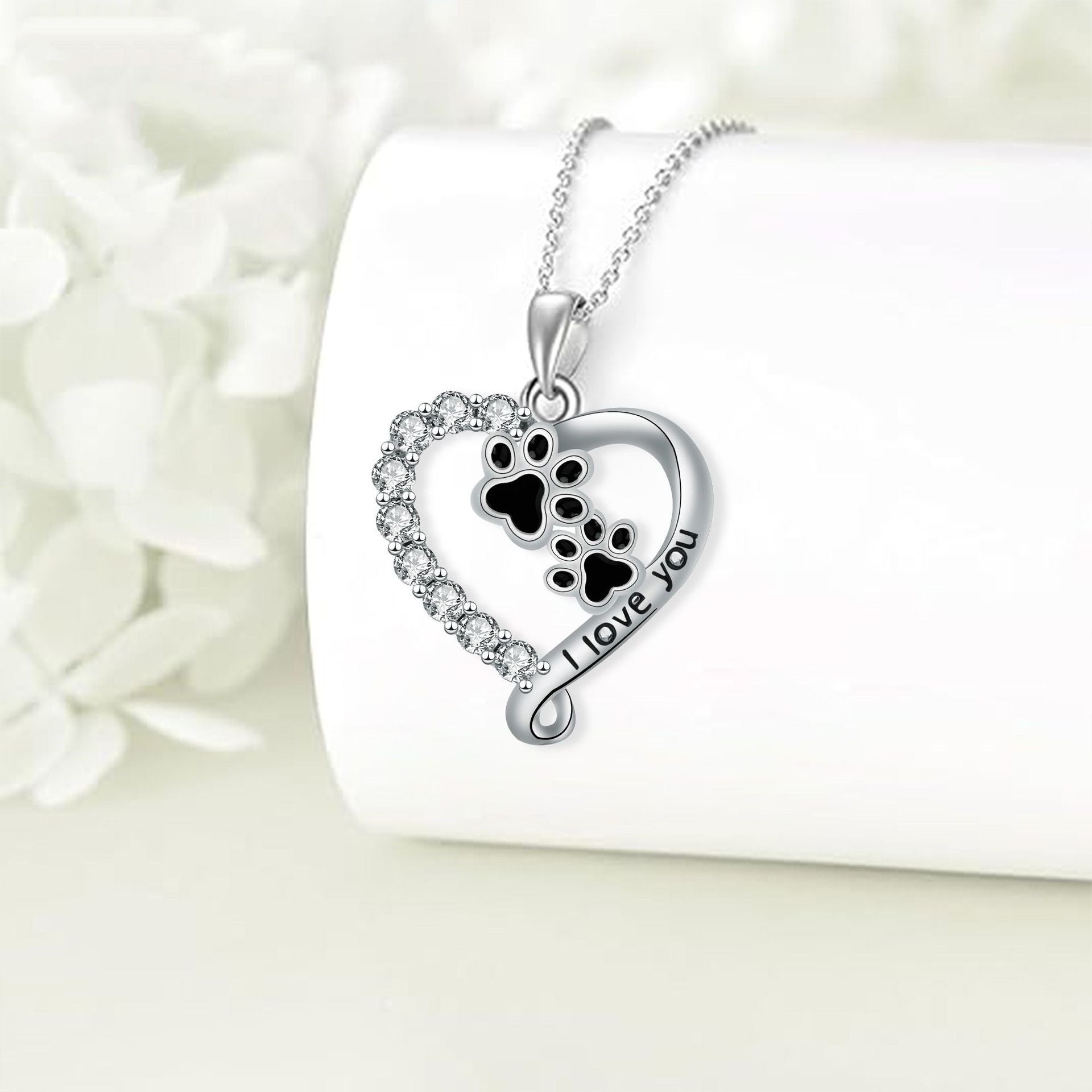 Heart Friend Paw Necklace