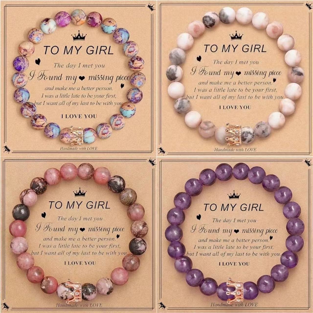 Rhodochrosite Zebra Crystal Bracelet Limited Edition