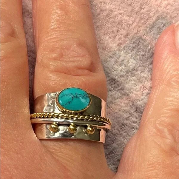Turquoise Wide Vintage Ring