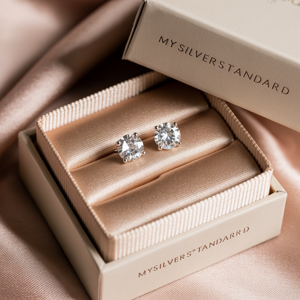 Pure Sparkle, Everyday Elegance Diamond-Style Stud Earrings
