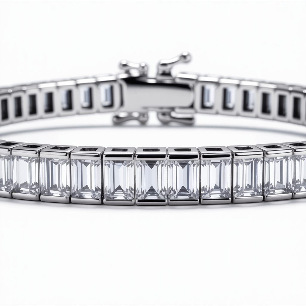 Bold Lines, Brilliant Light Baguette Cut Tennis Bracelet
