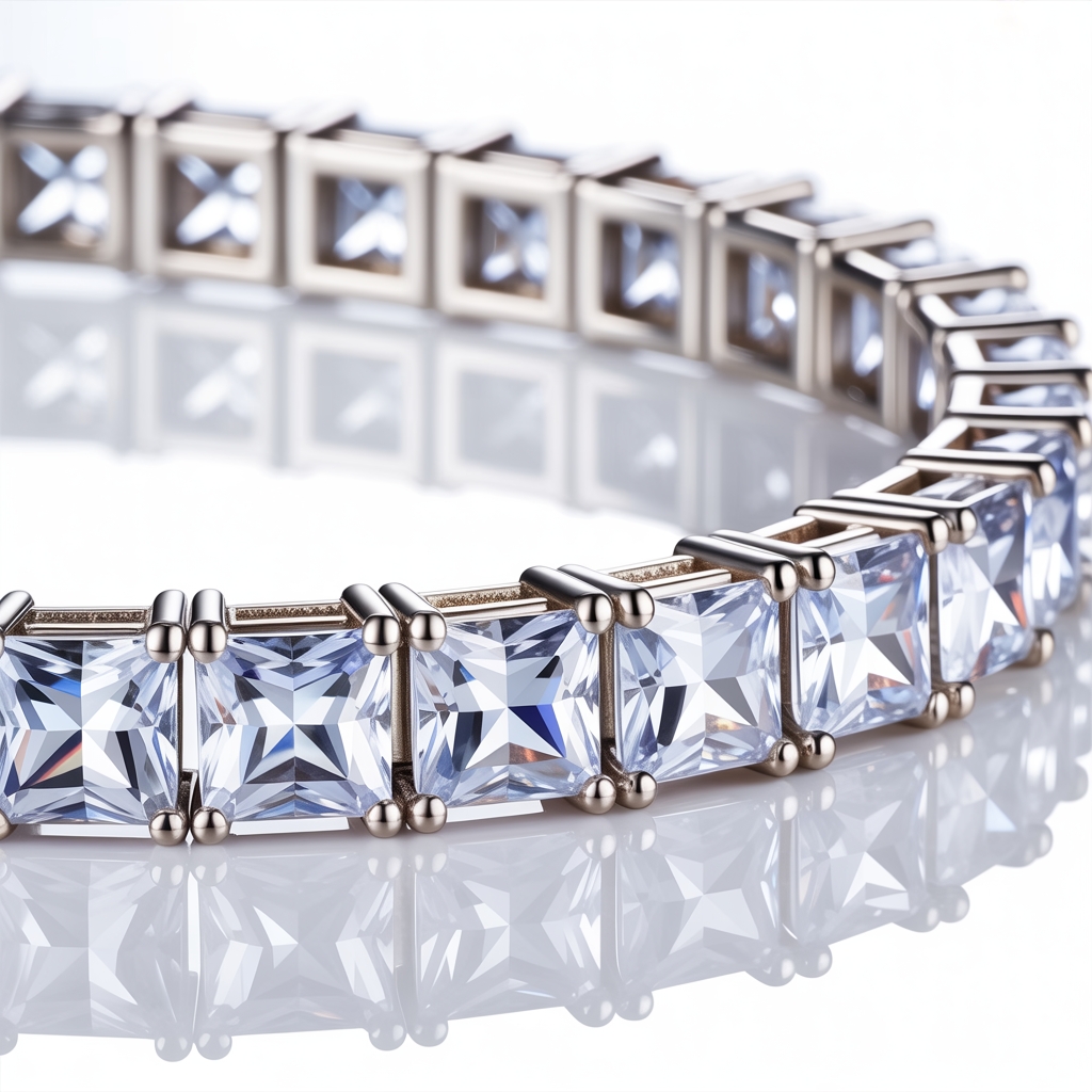 Modern Brilliance, Timeless Luxury Princess Cut Tennis Bracelet